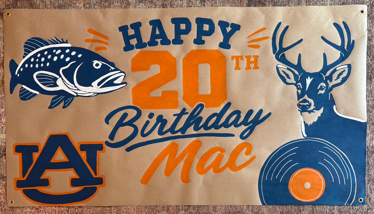 Custom Hand-Painted Birthday Banners