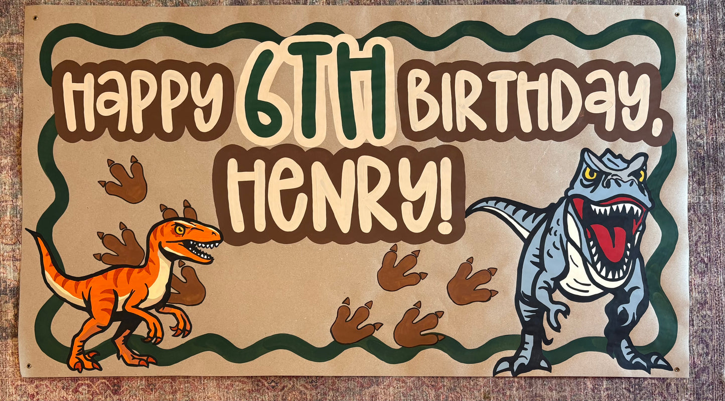 Custom Hand-Painted Birthday Banners