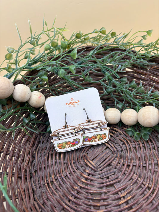 Vintage Pyrex Inspired Spice of Life Earrings