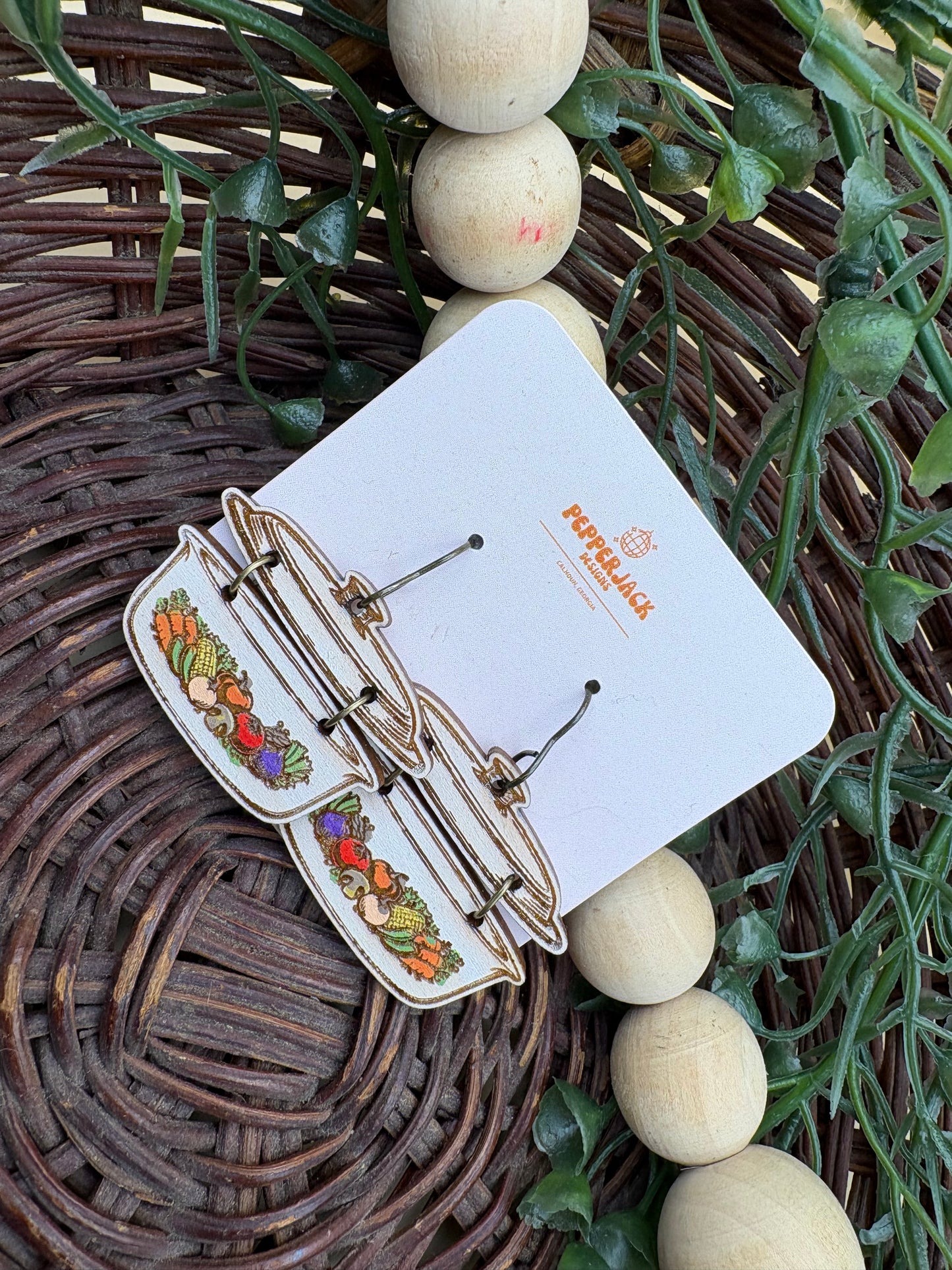 Vintage Pyrex Inspired Spice of Life Earrings