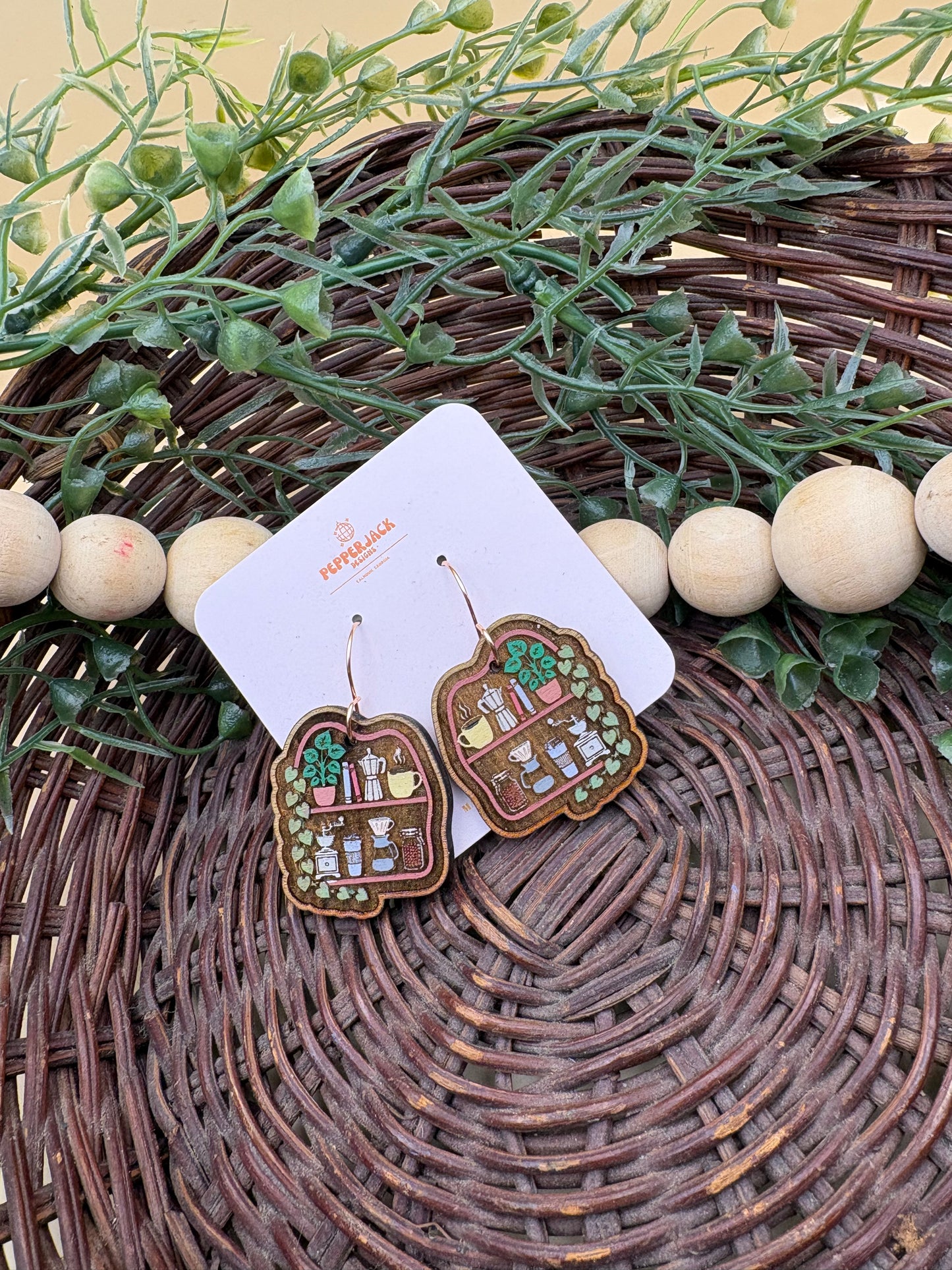 Cozy Bookshelf Earrings