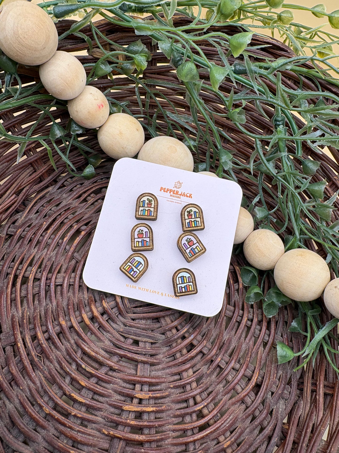 Arched Bookshelf Studs - Set of 3