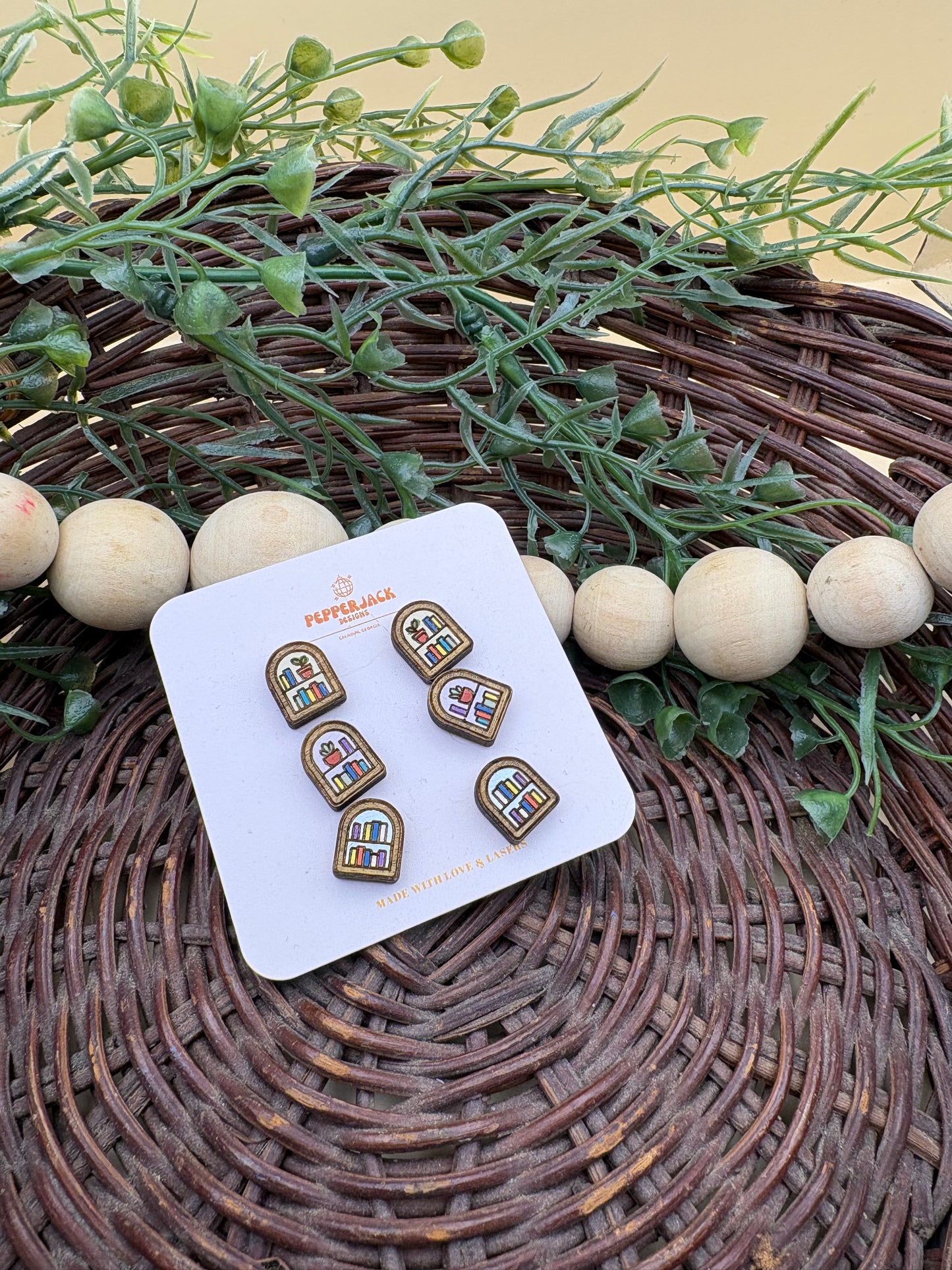 Arched Bookshelf Studs - Set of 3