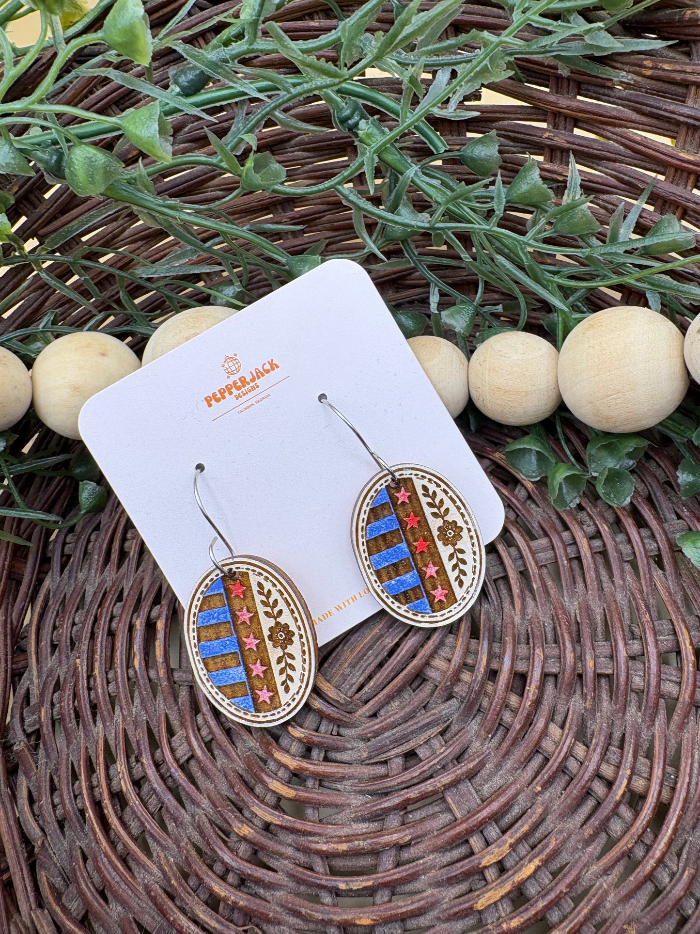 Vintage Fourth Of July Earrings