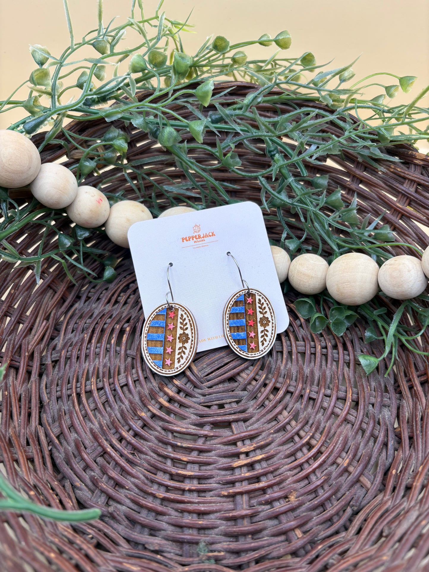 Vintage Fourth Of July Earrings