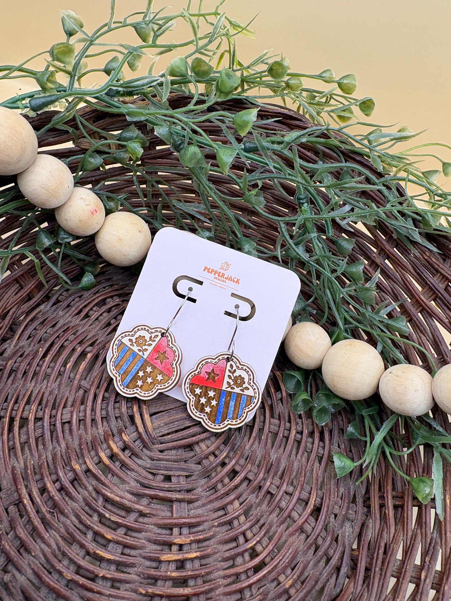 Vintage Fourth Of July Earrings