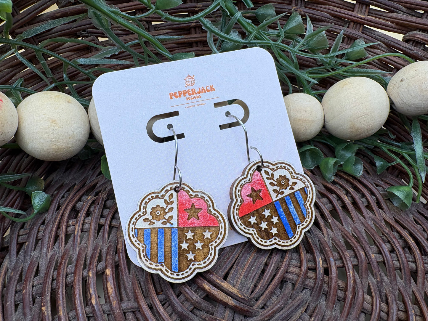 Vintage Fourth Of July Earrings