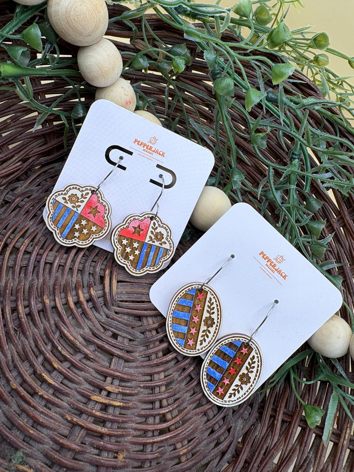 Vintage Fourth Of July Earrings