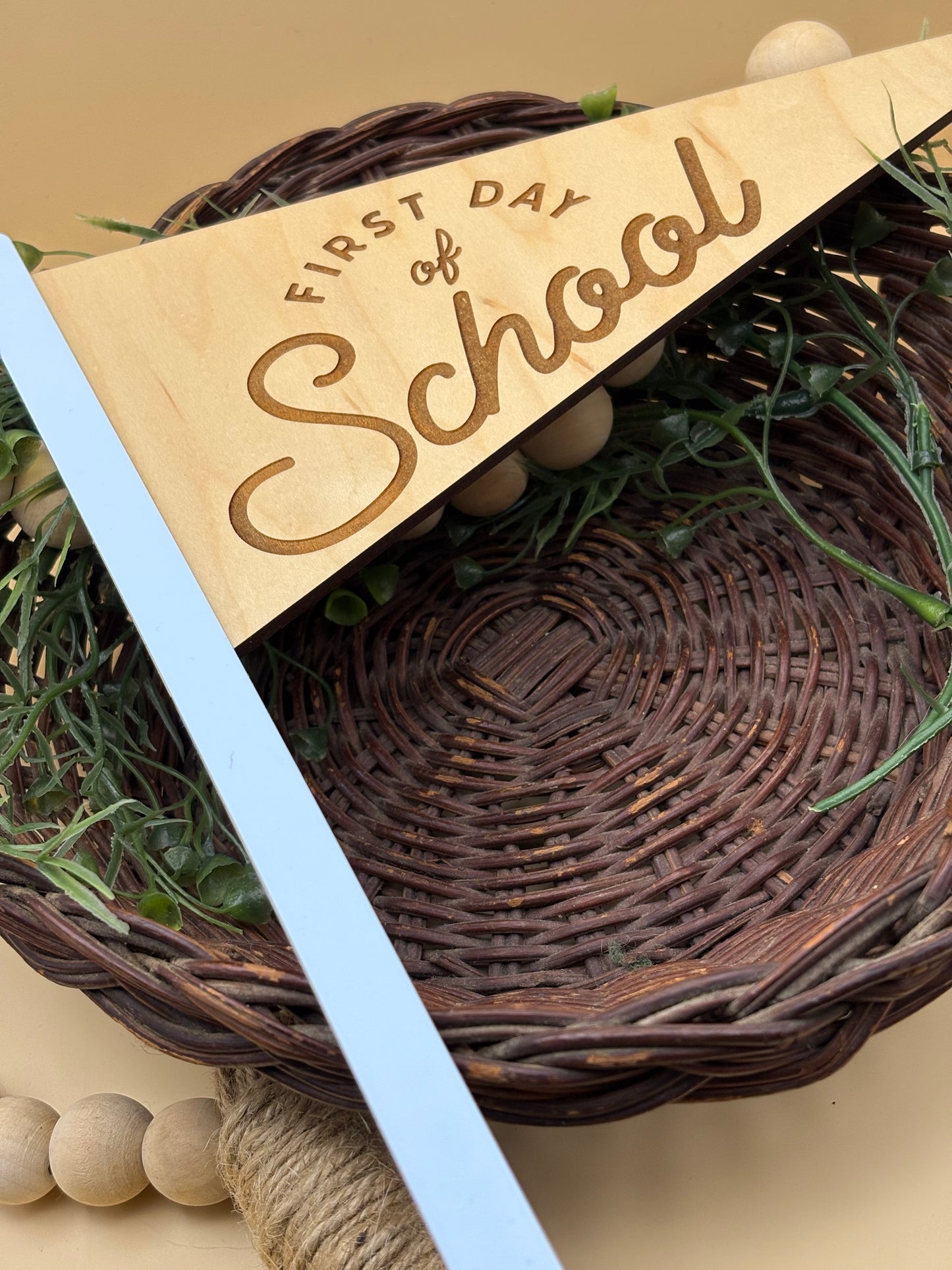 First & Last Day Of School Pennant Sign