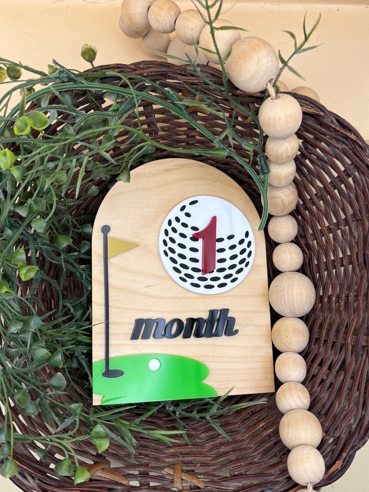Golf Baby Milestone Signs, First Year Monthly Milestone Set, Interchangeable Golf Ball Numbers, Baby Boy Month Photo Prop, Golf Baby Gift