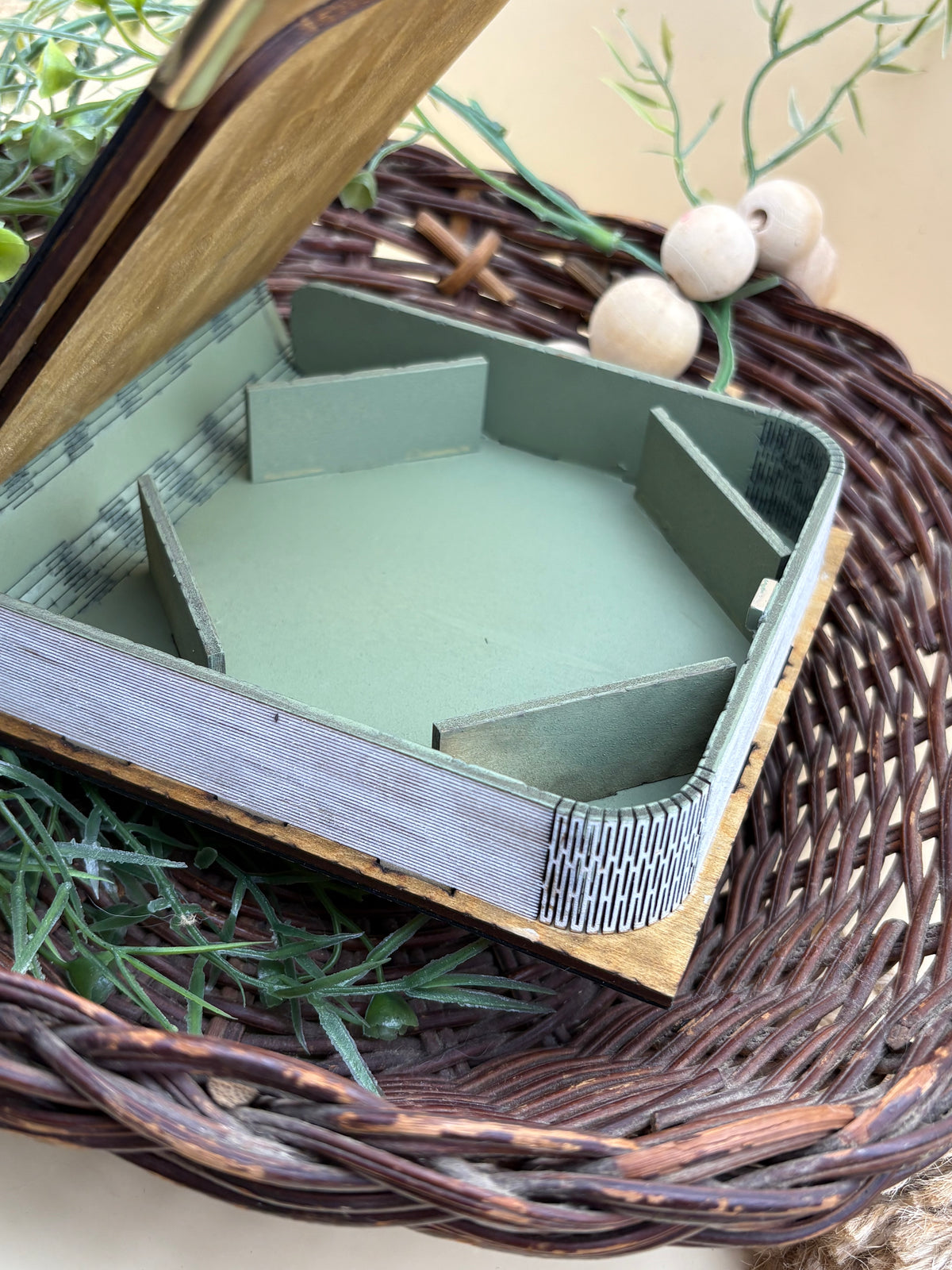Book Coaster with Hidden Storage, Wood & Leather Drink Coaster, Cork Mug Coaster, Book Lover Gift, Reader Gift, Bookish Home Decor