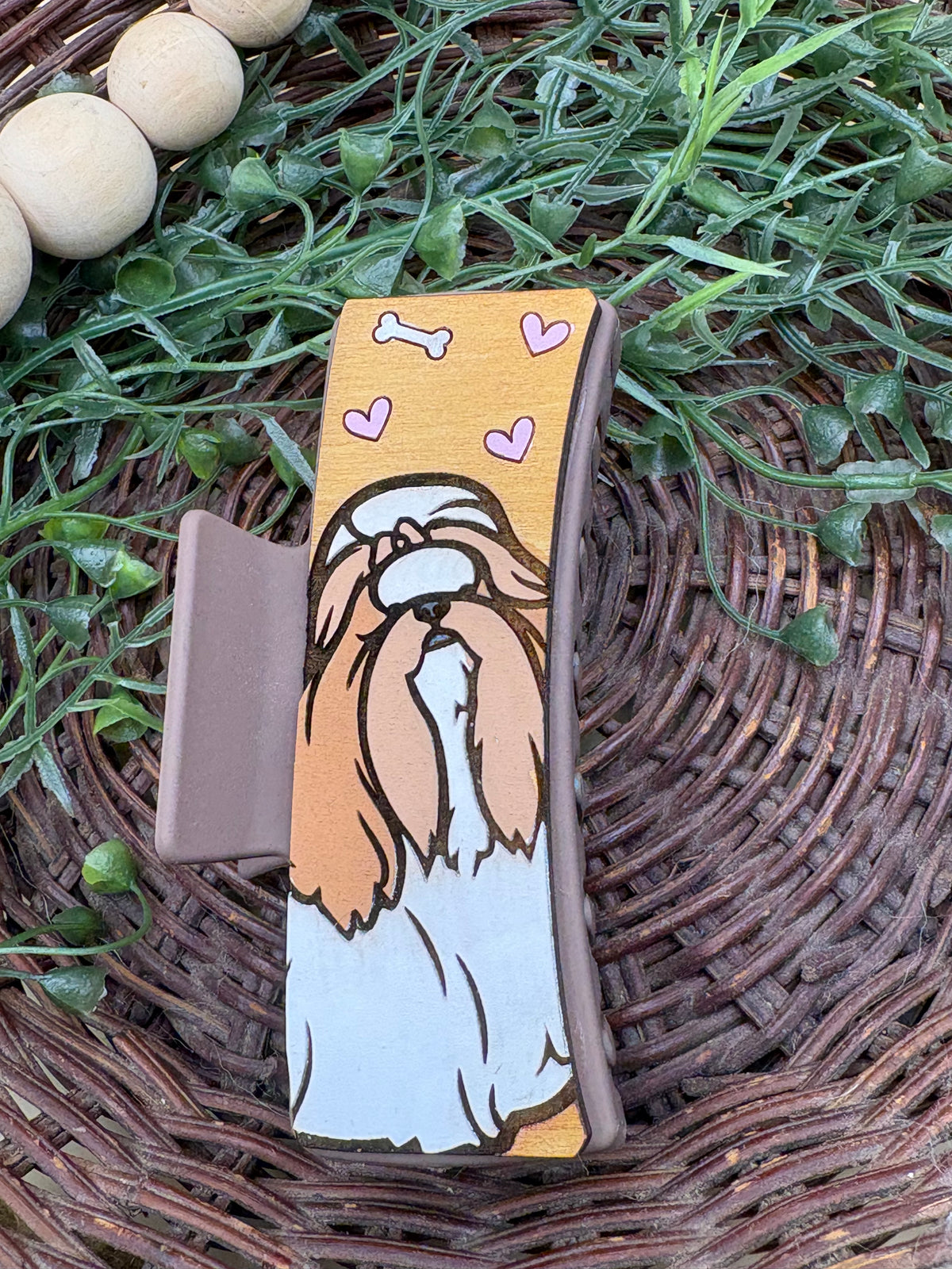 Shih Tzu Hair Claw Clip Style 2
