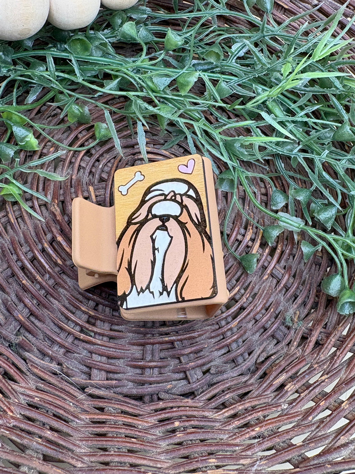 Shih Tzu Hair Claw Clip Style 2