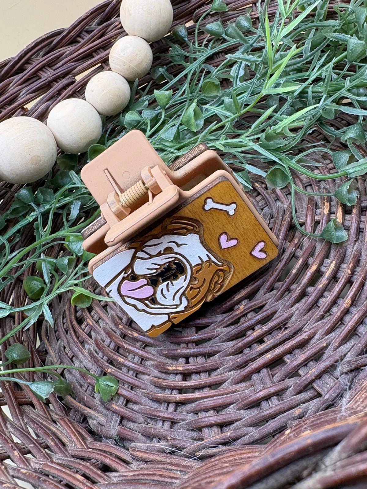 English Bulldog Claw Clip