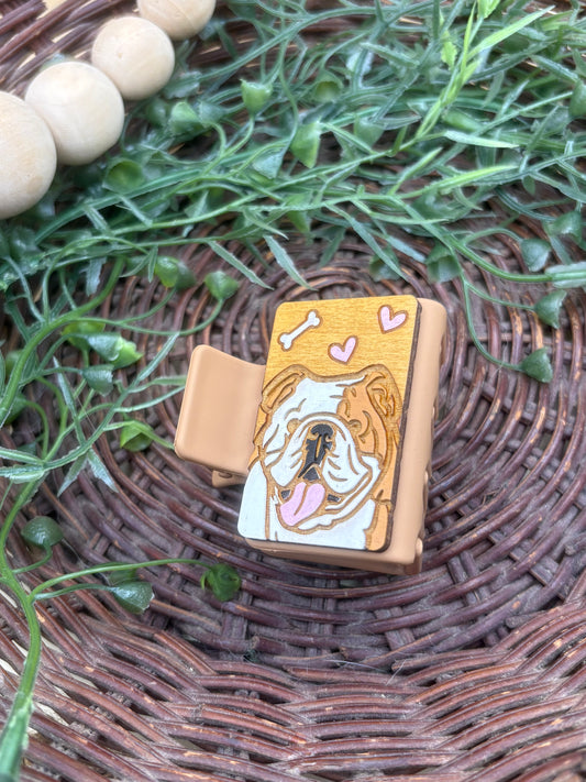 English Bulldog Claw Clip