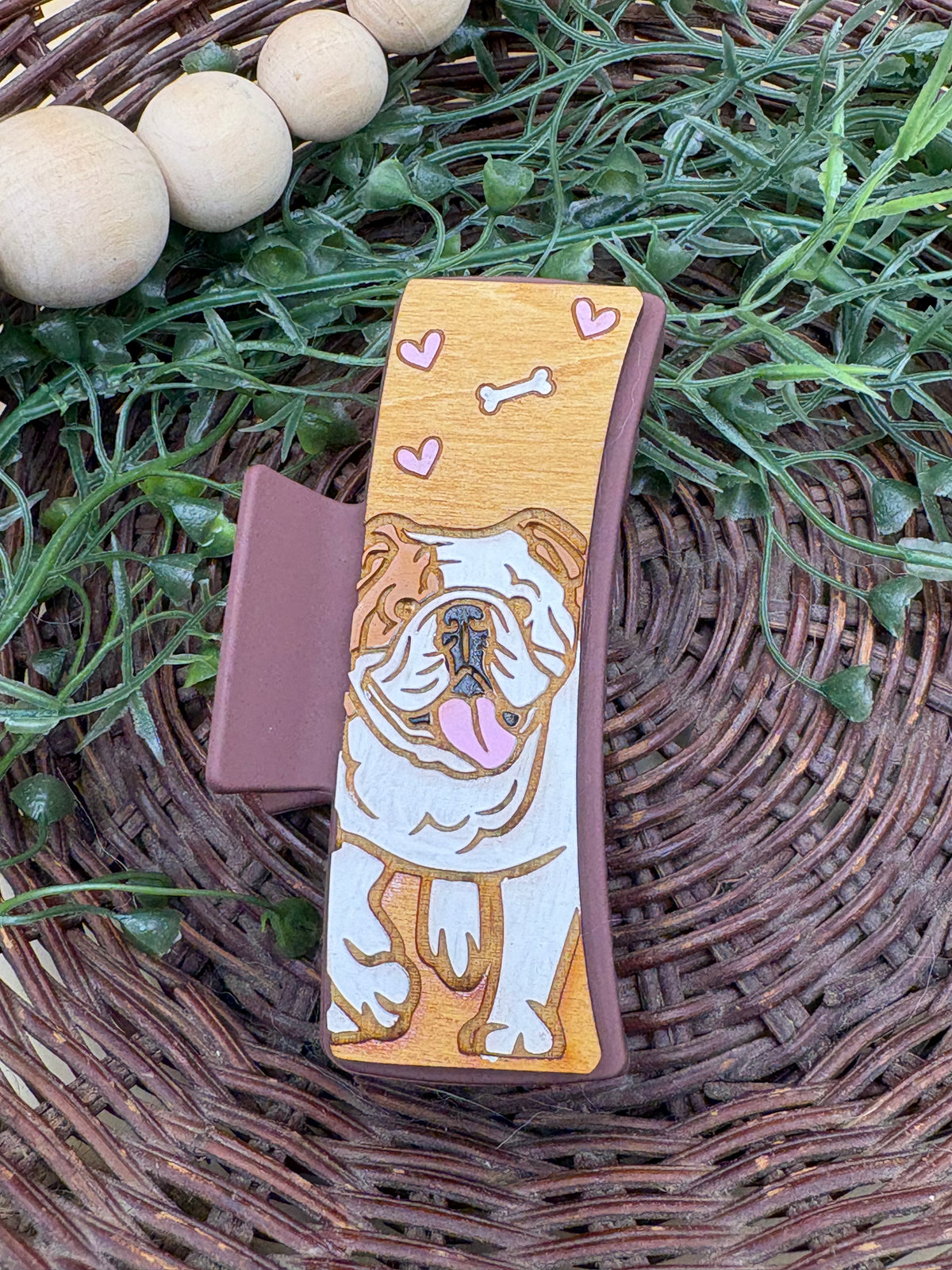 English Bulldog Claw Clip