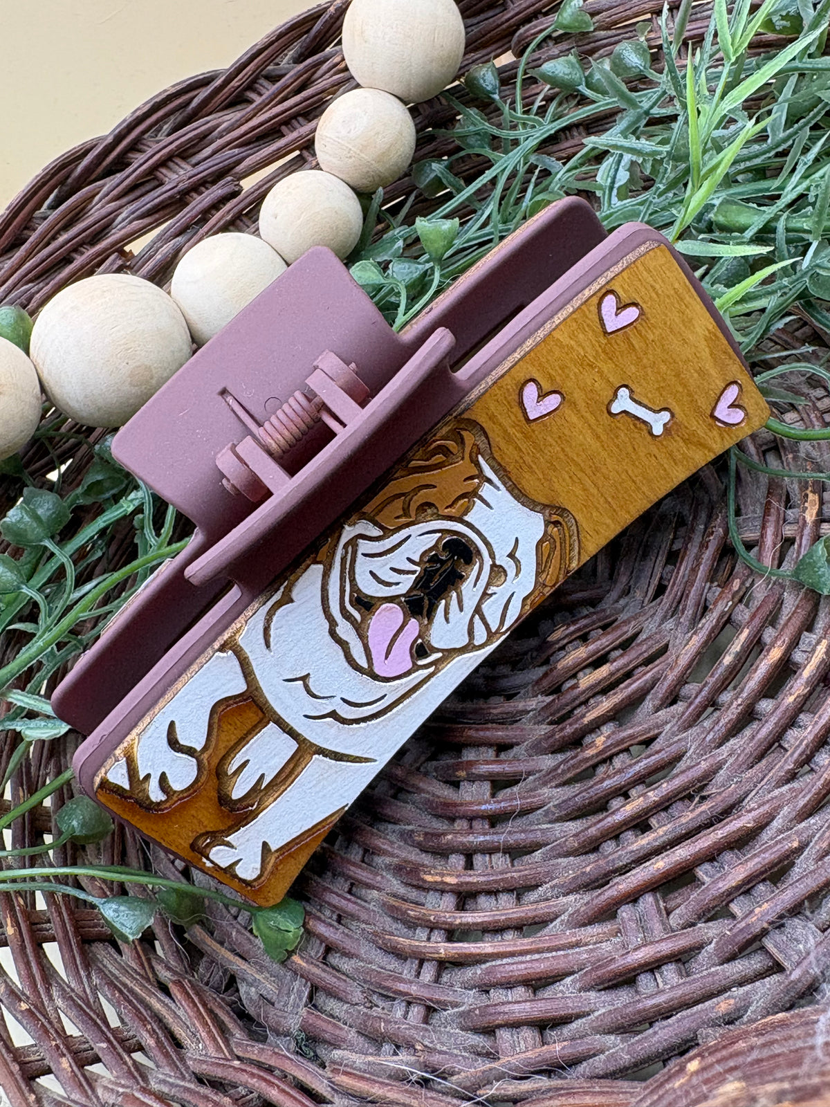 English Bulldog Claw Clip