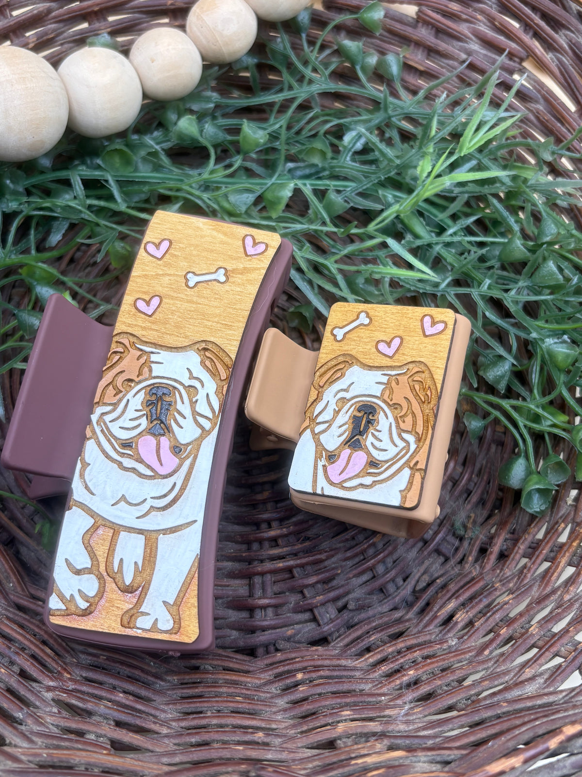 English Bulldog Claw Clip