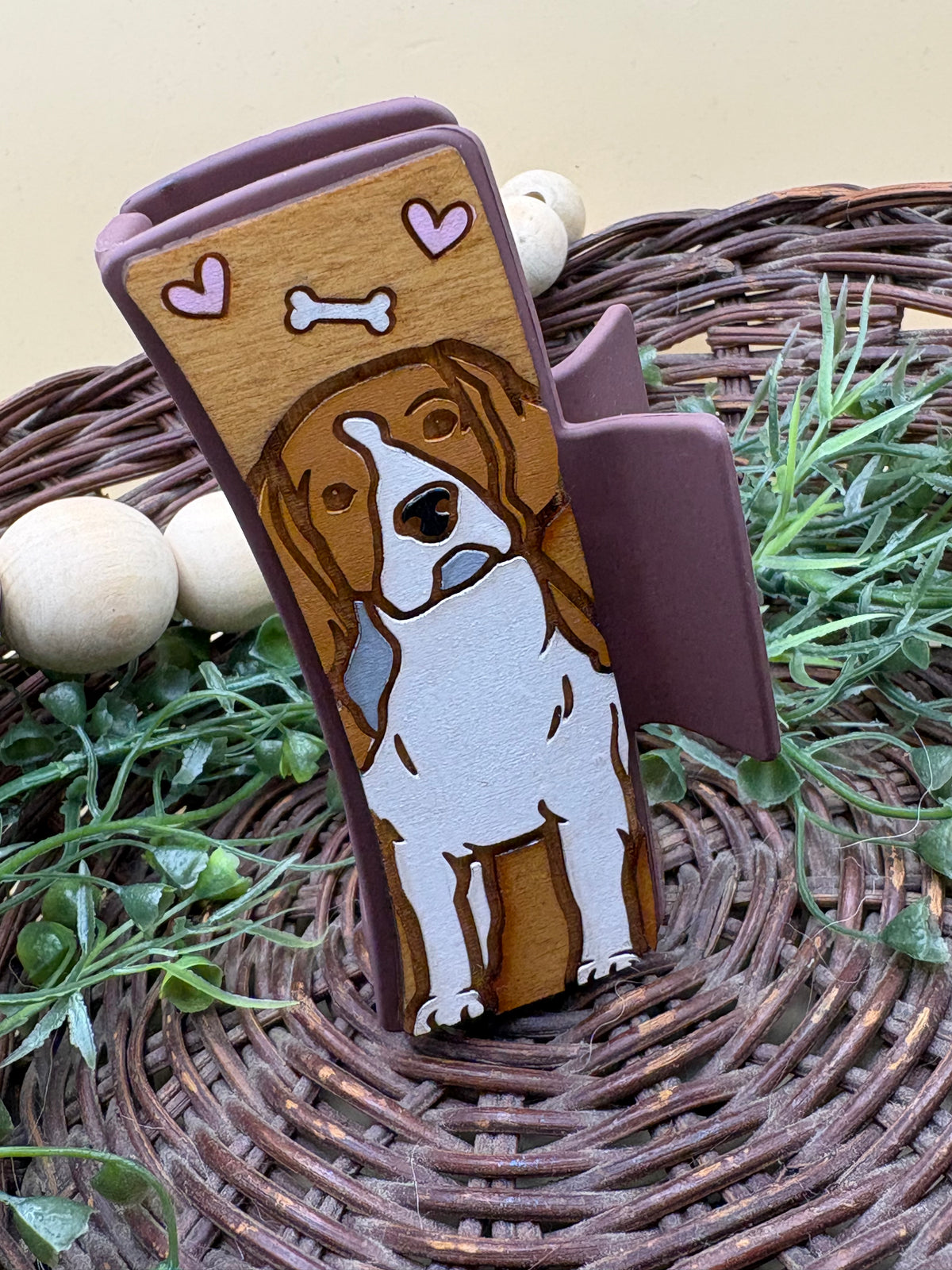 Brittany Spaniel Hair Claw Clip