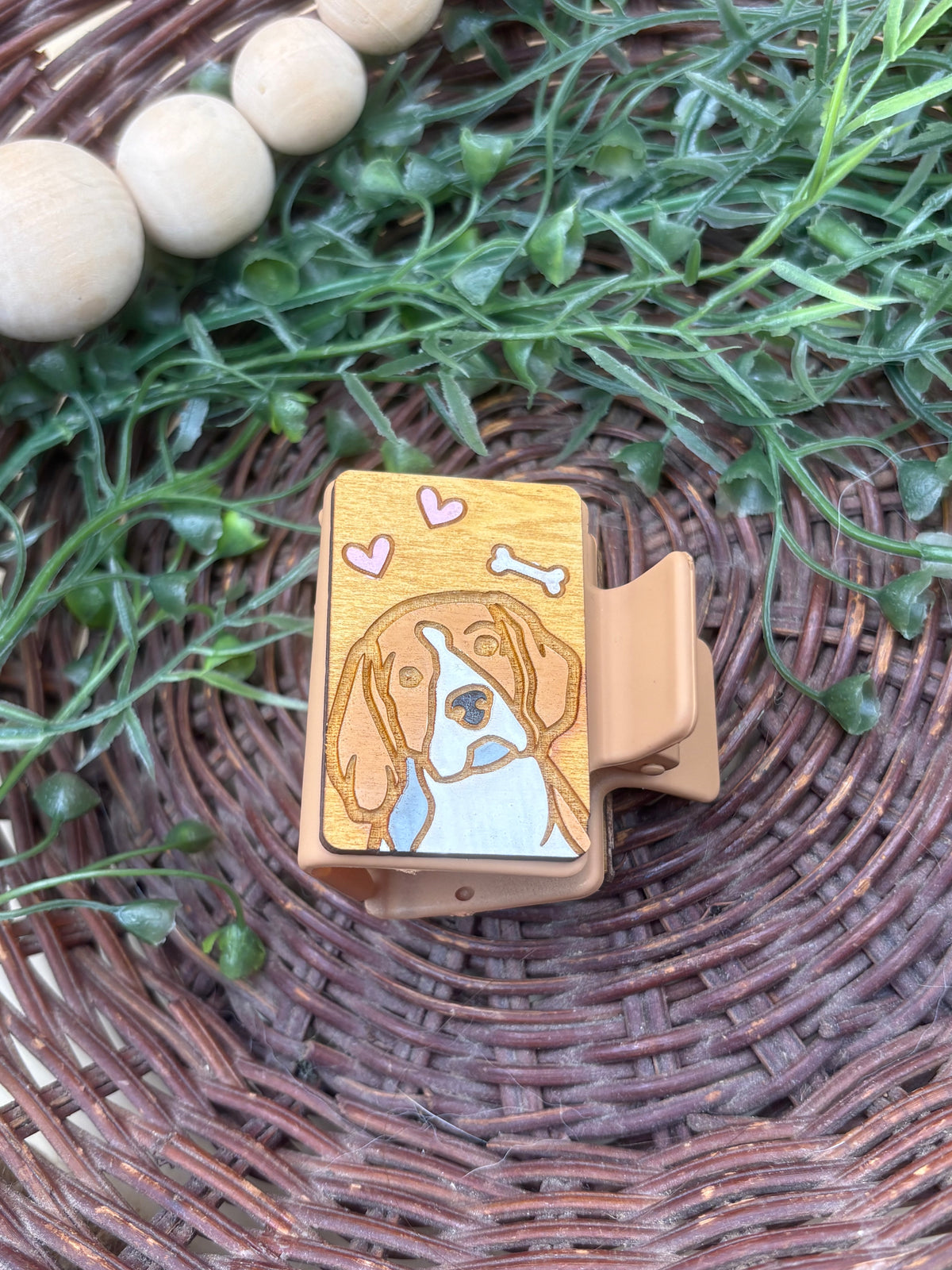 Brittany Spaniel Hair Claw Clip
