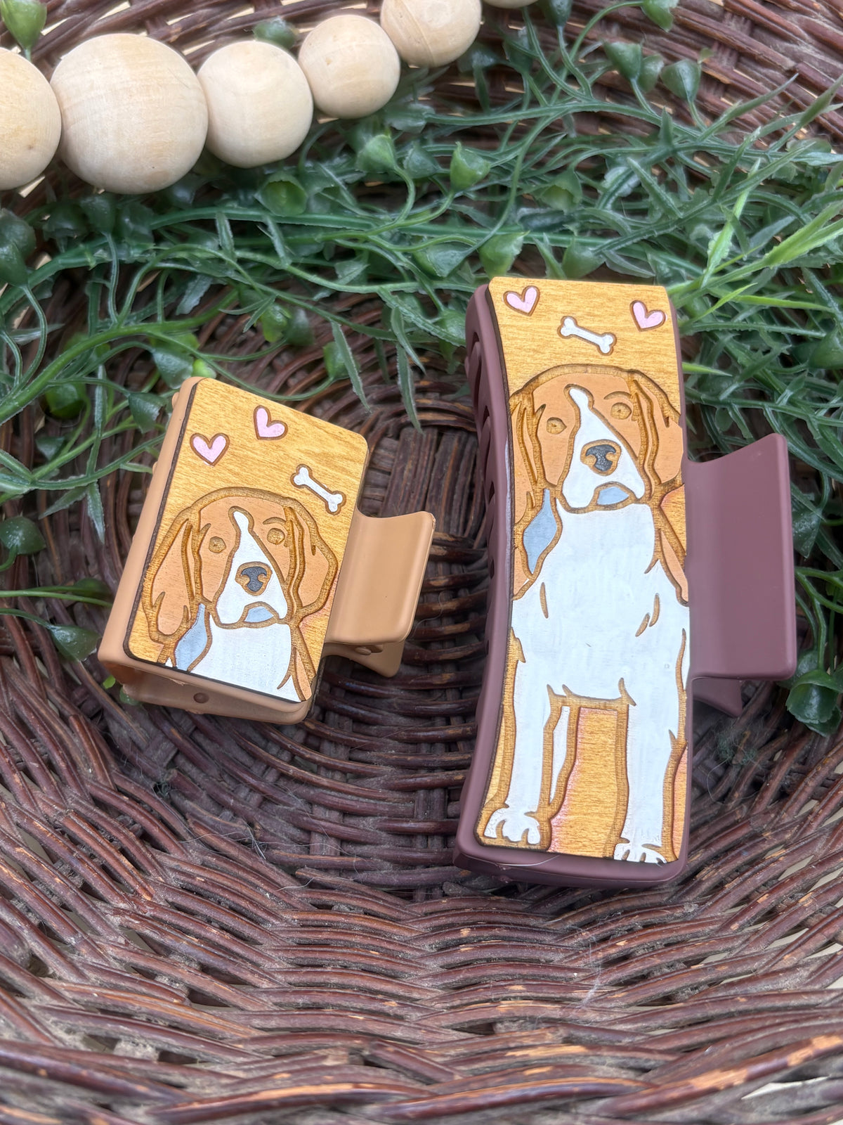 Brittany Spaniel Hair Claw Clip