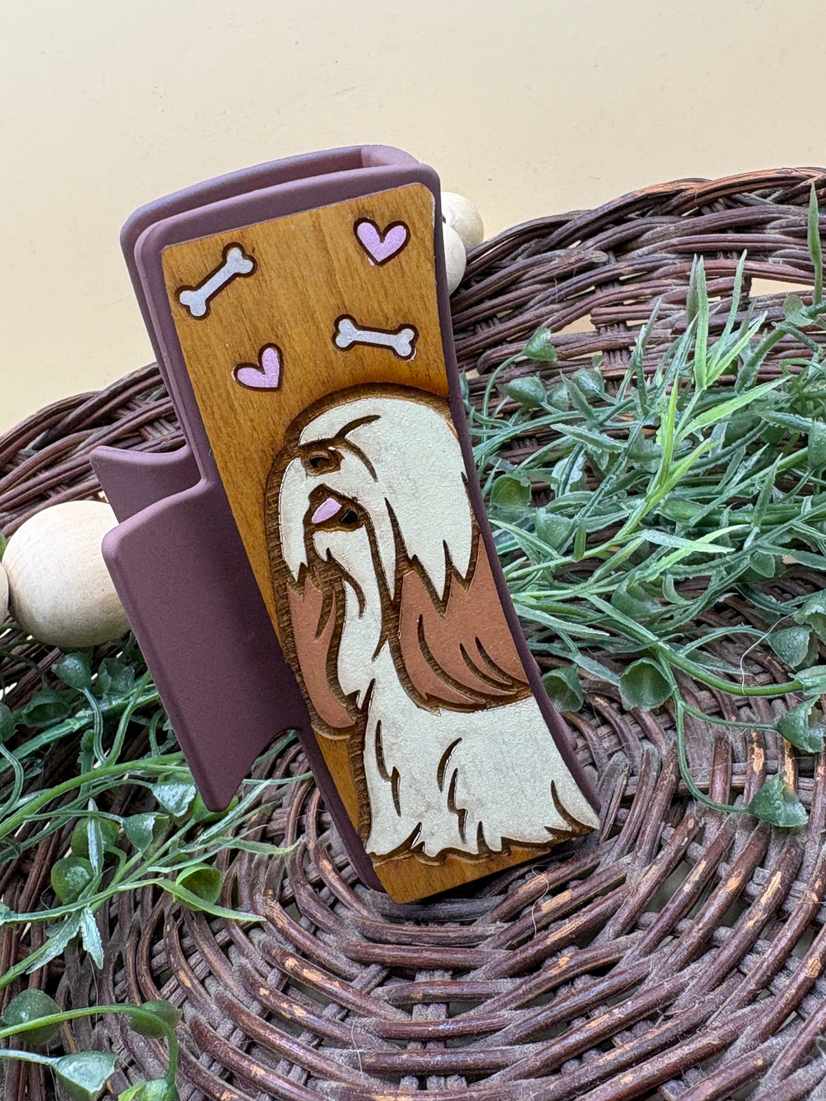 Shih Tzu Hair Claw Clip