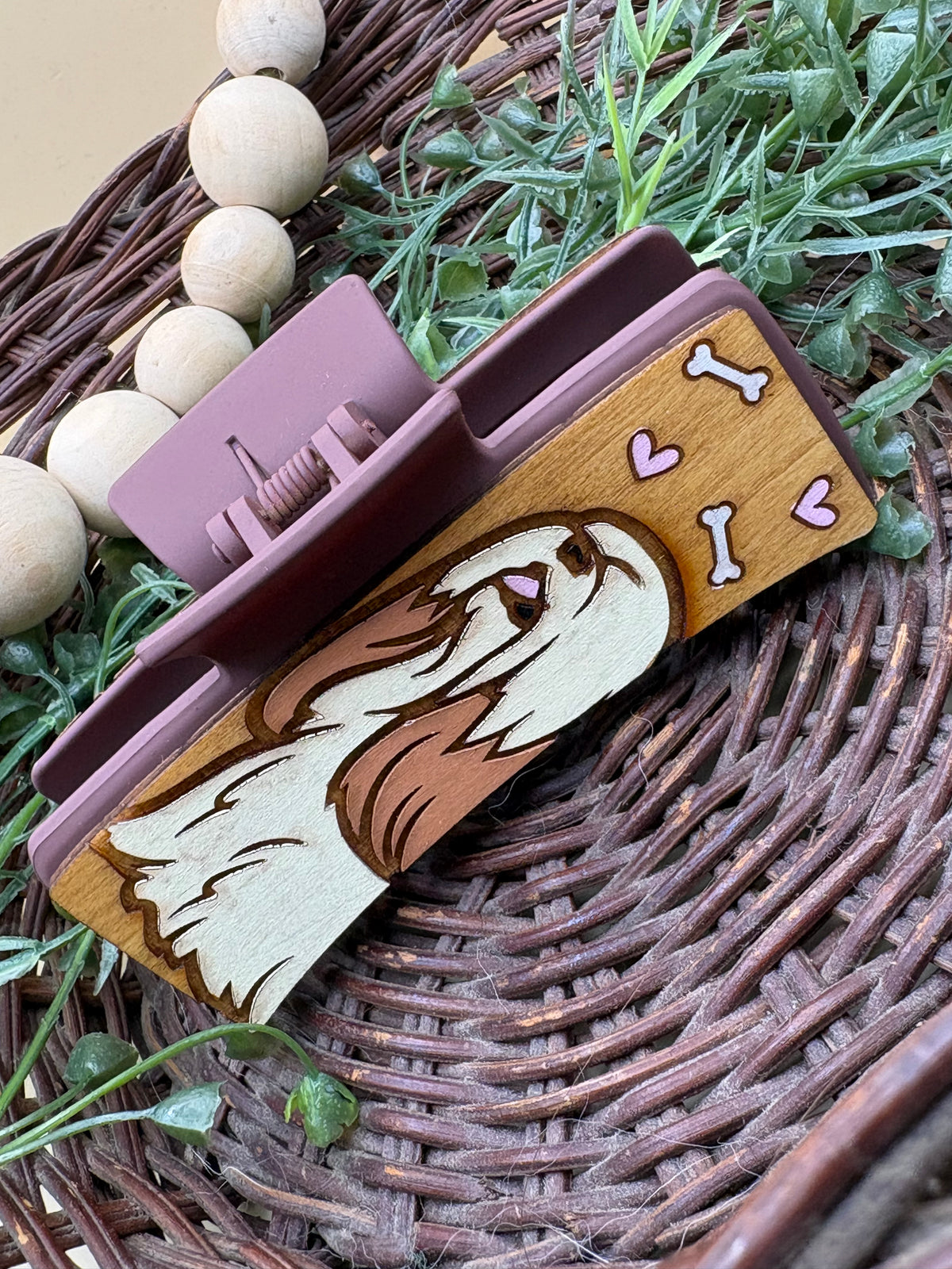 Shih Tzu Hair Claw Clip