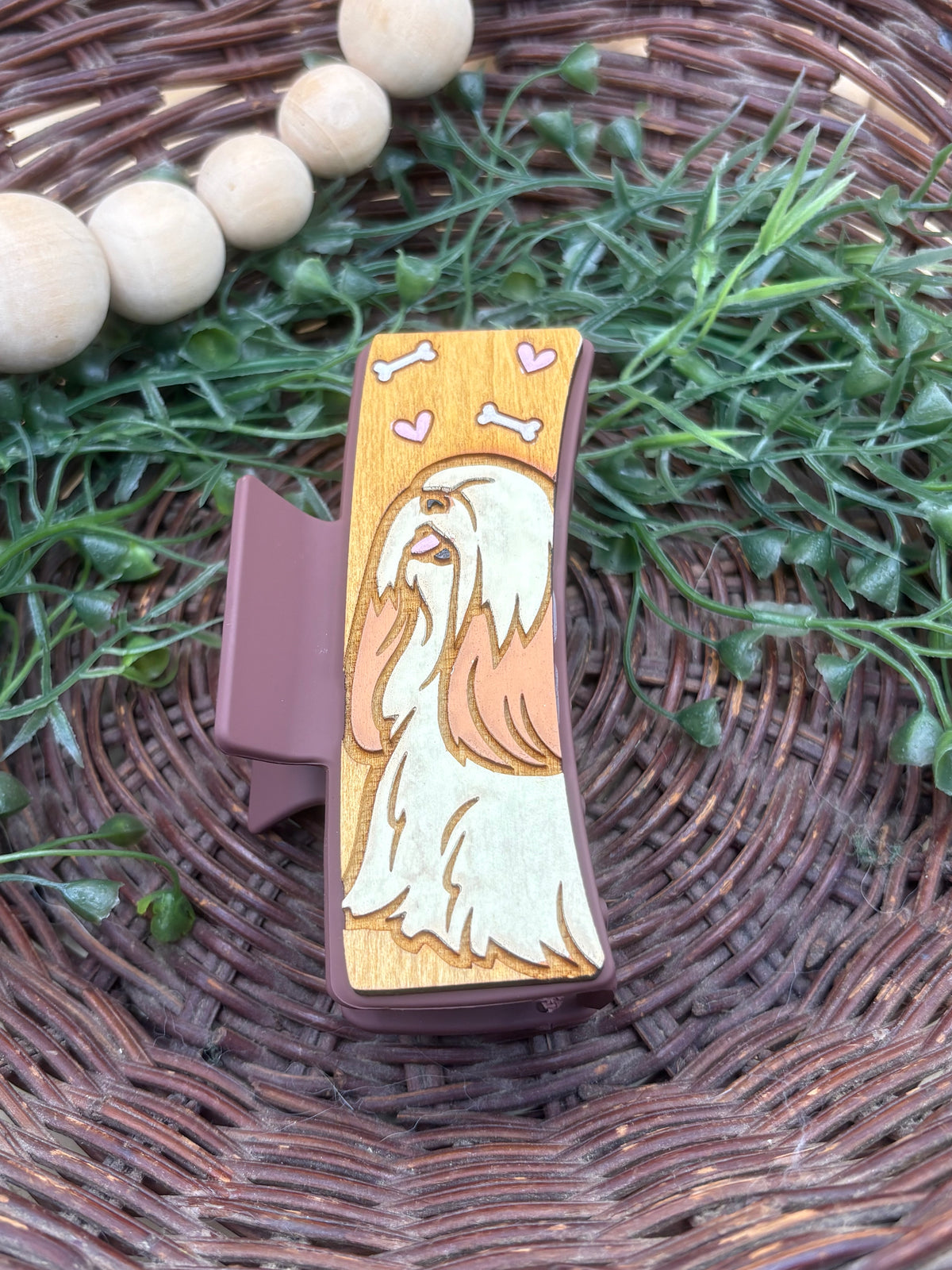 Shih Tzu Hair Claw Clip