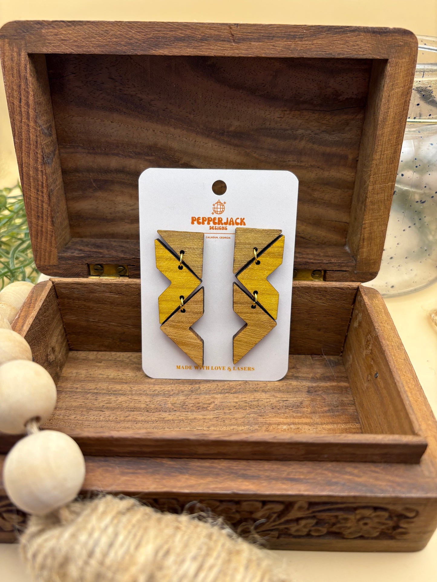 3 Triangle Drop Earrings