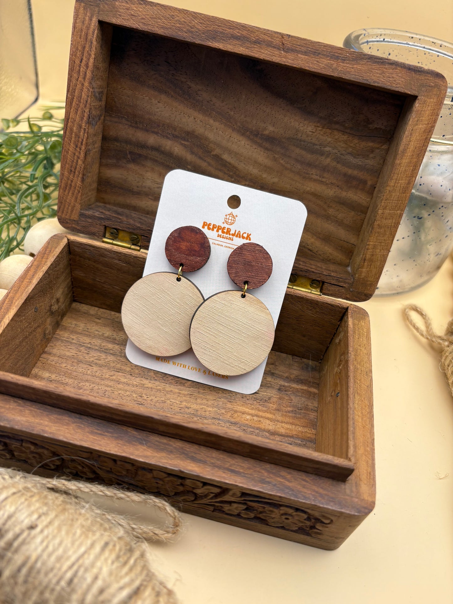 Large Circle Drop Earrings