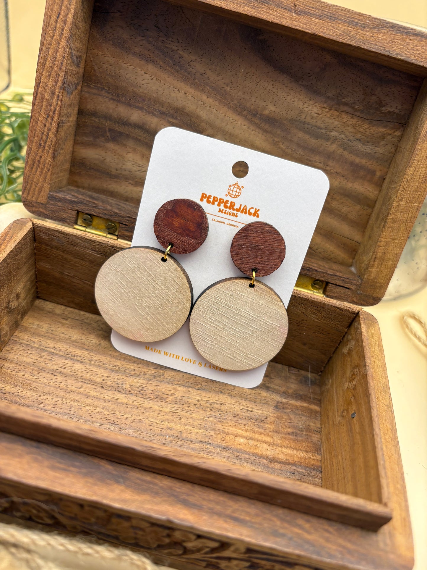 Large Circle Drop Earrings
