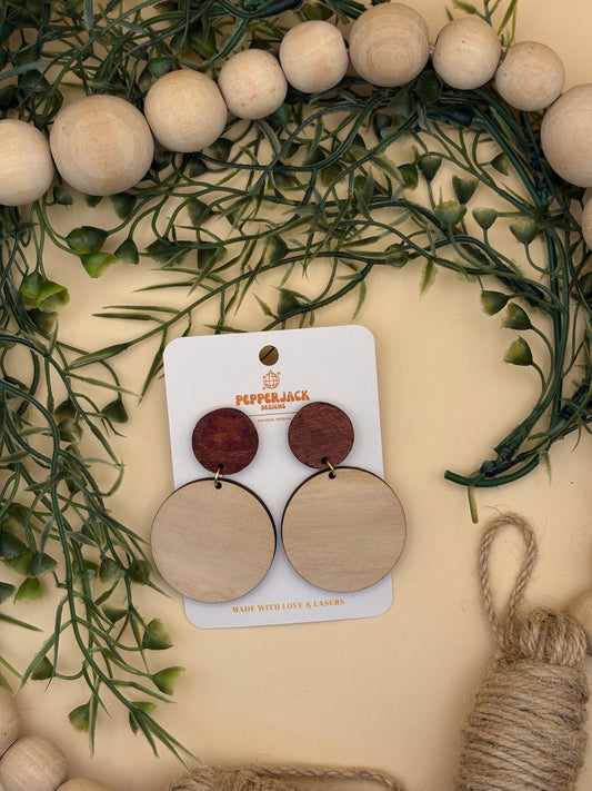 Large Circle Drop Earrings