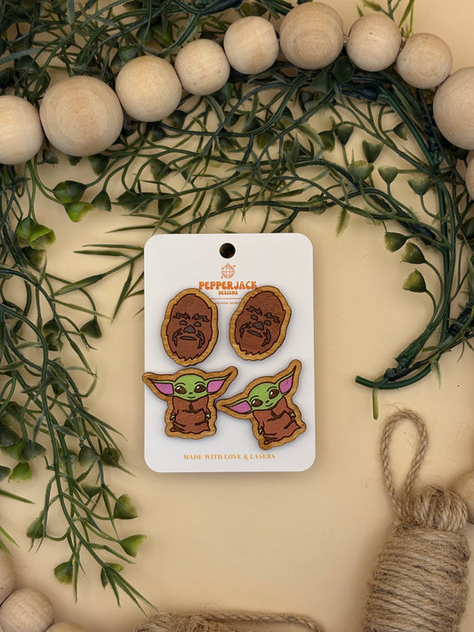 Star Wars Studs - Chewbacca & Baby Yoda (Grogu)