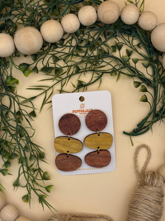 Asymmetrical Circle Drop Earrings