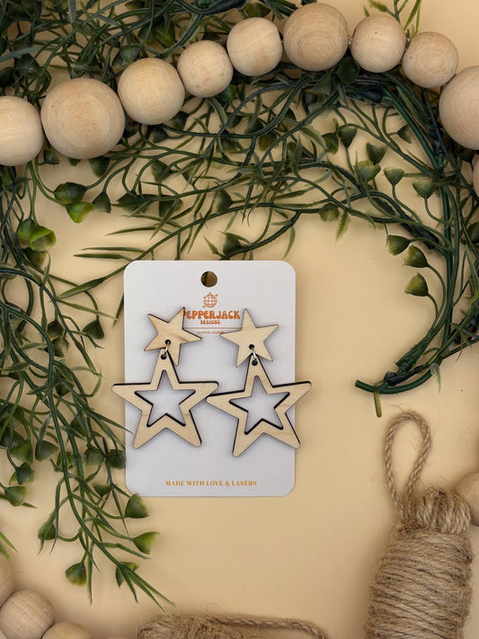 Star Dangle Drop Earrings