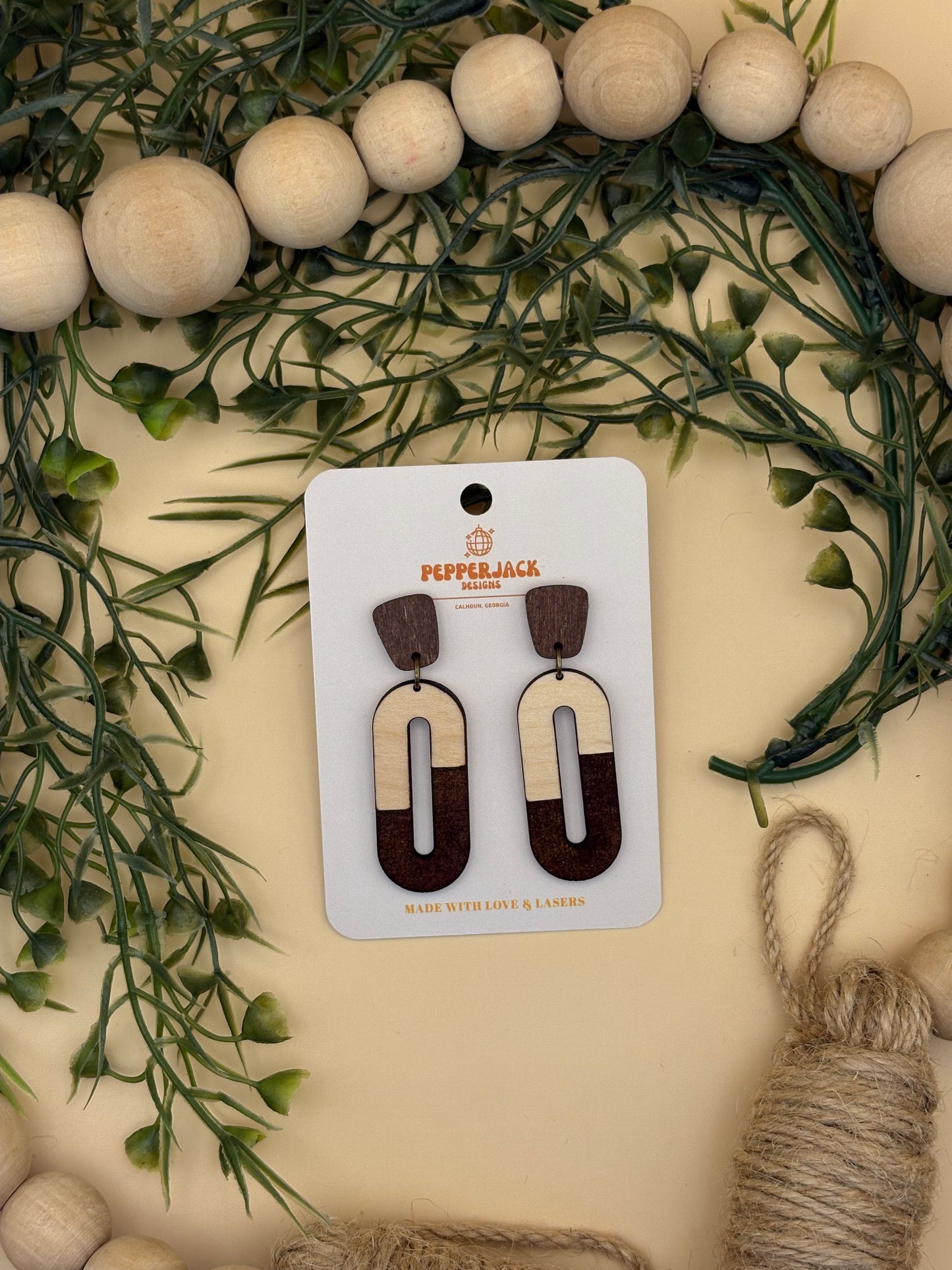Half Engraved Oval Earrings