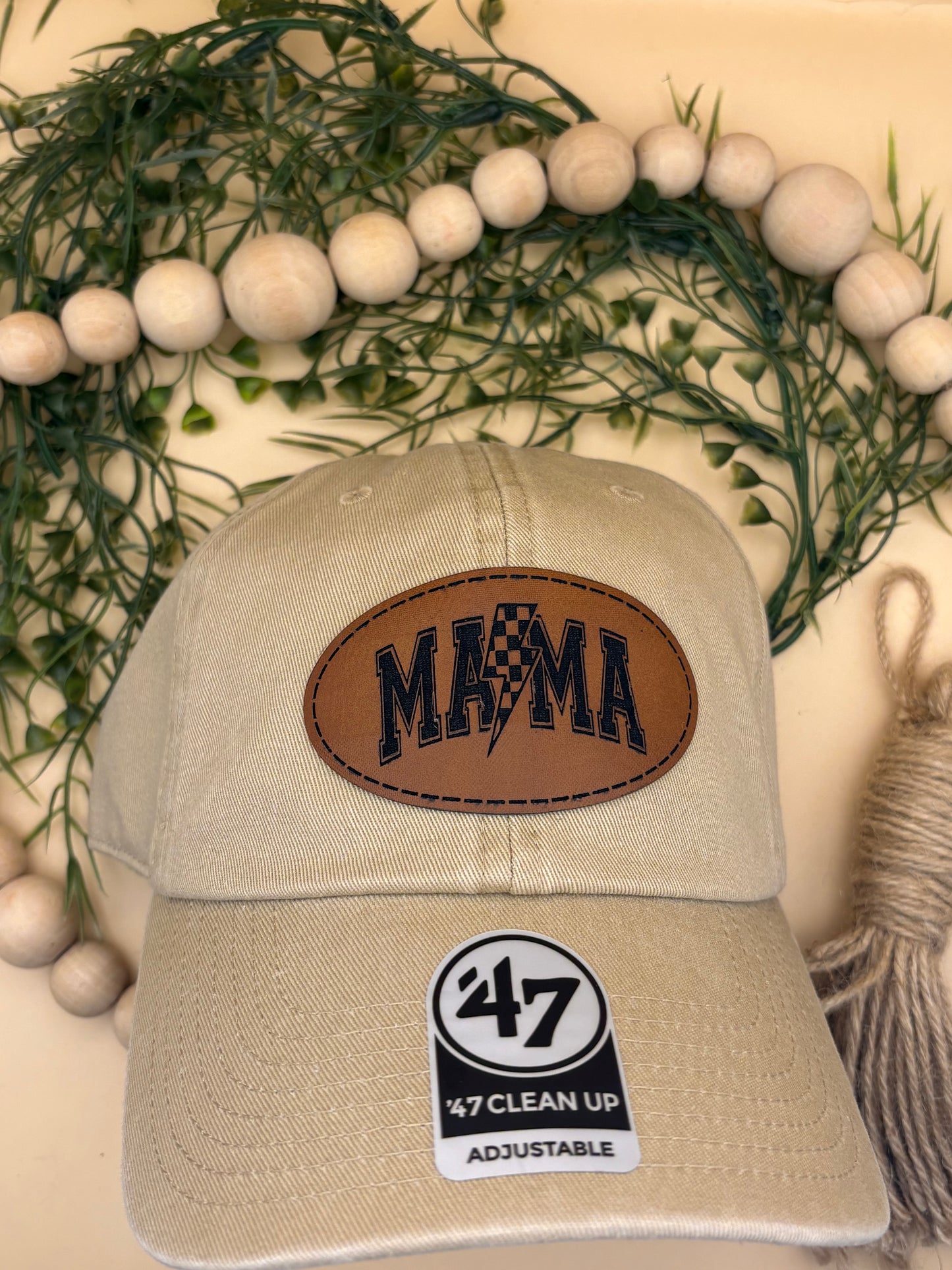 Mama Checkered Lightning Bolt 47 Brand Hat