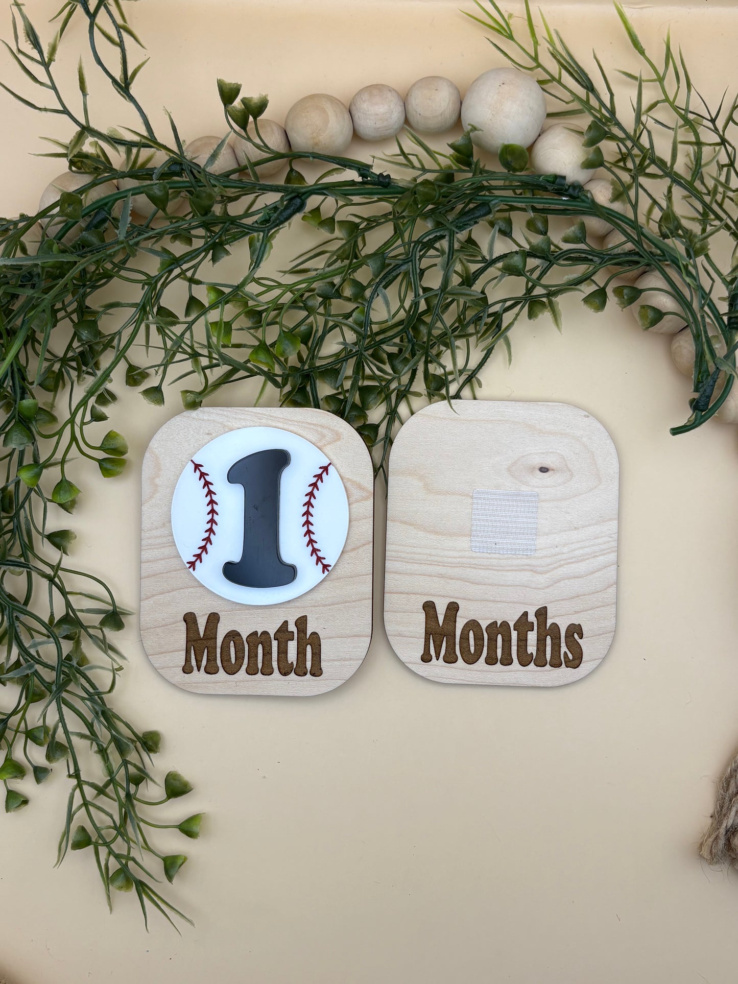 Baseball Baby Monthly Milestone Marker Sign Set