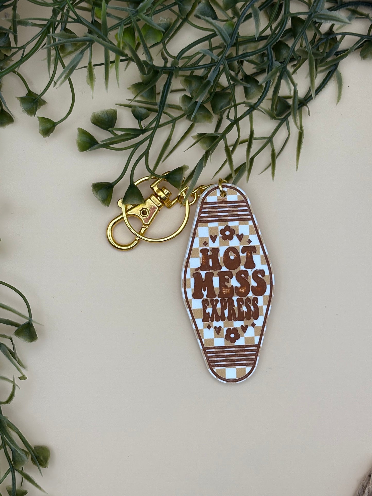 Hot Mess Express Motel Style Keychain