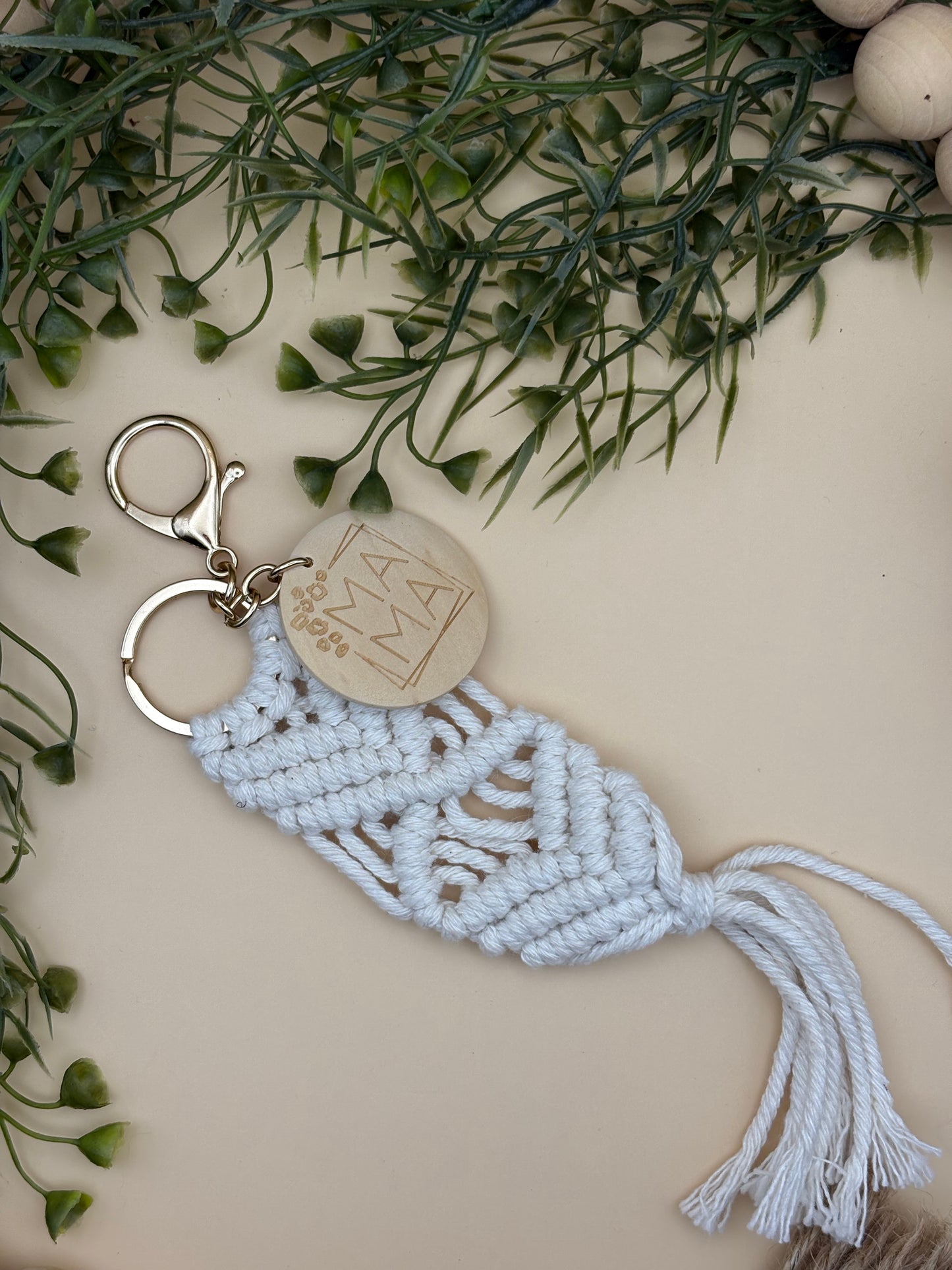 Mama Macrame Keychain