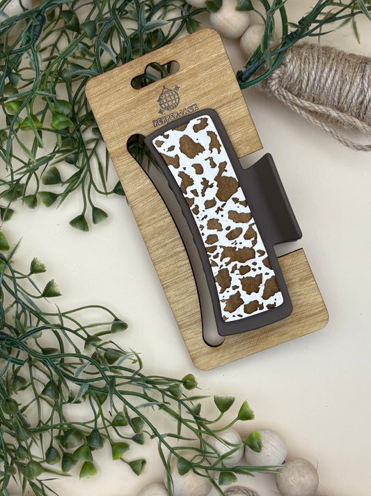 Cow Print Claw Clip