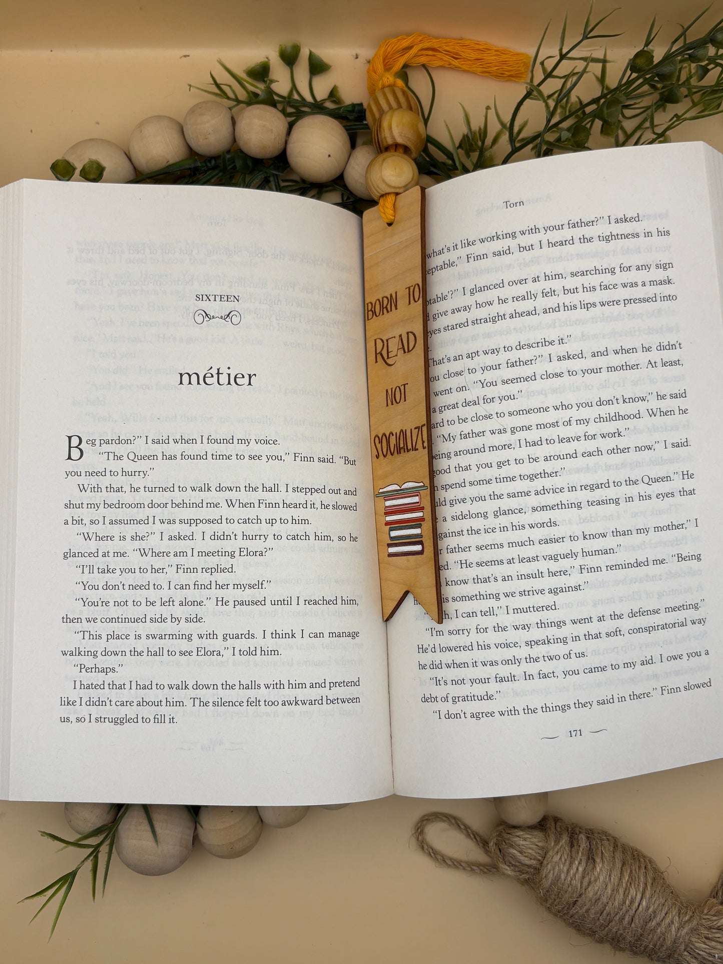 Born To Read Not Socialize Bookmark