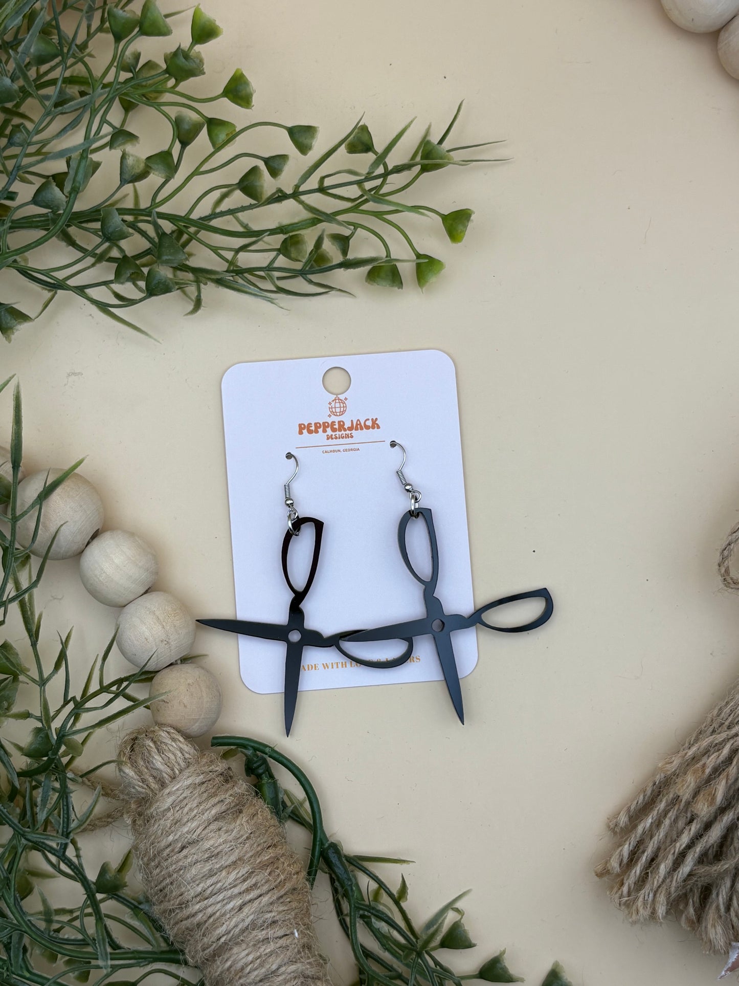Scissors Cutout Acrylic Earrings