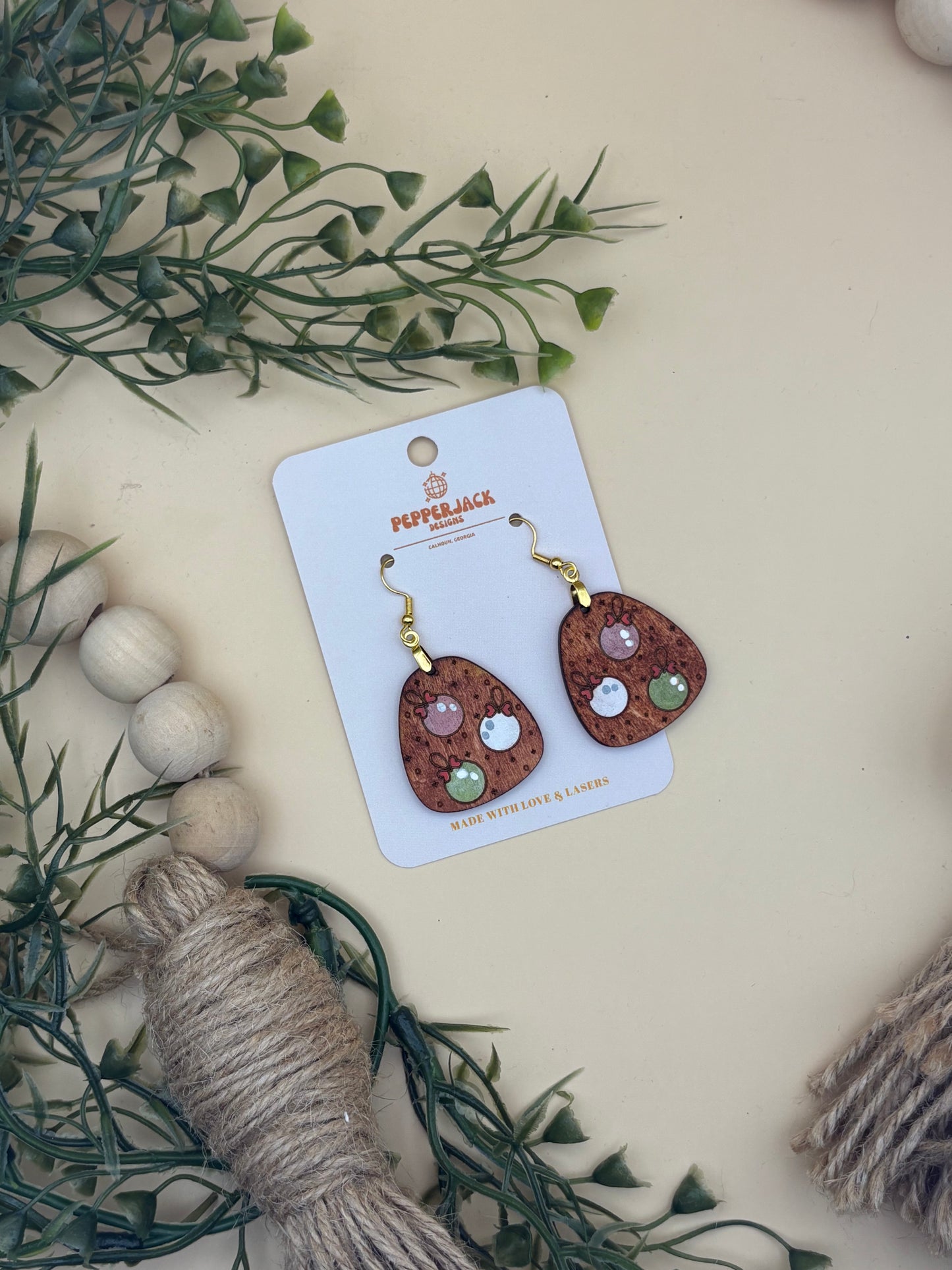 3 Ornament Dangle Earrings