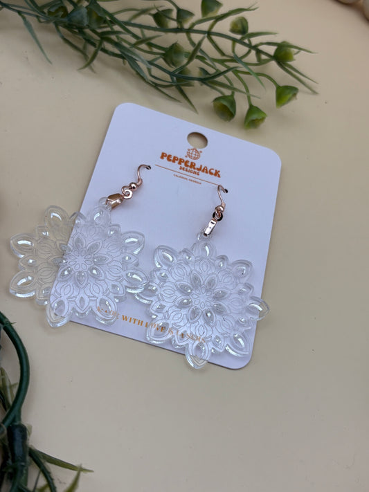 Snowflake Acrylic Earrings