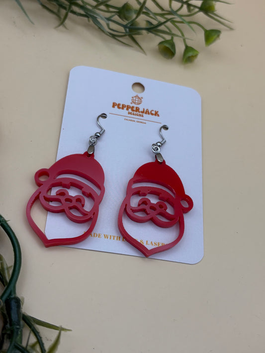 Santa Acrylic Cutout Earrings