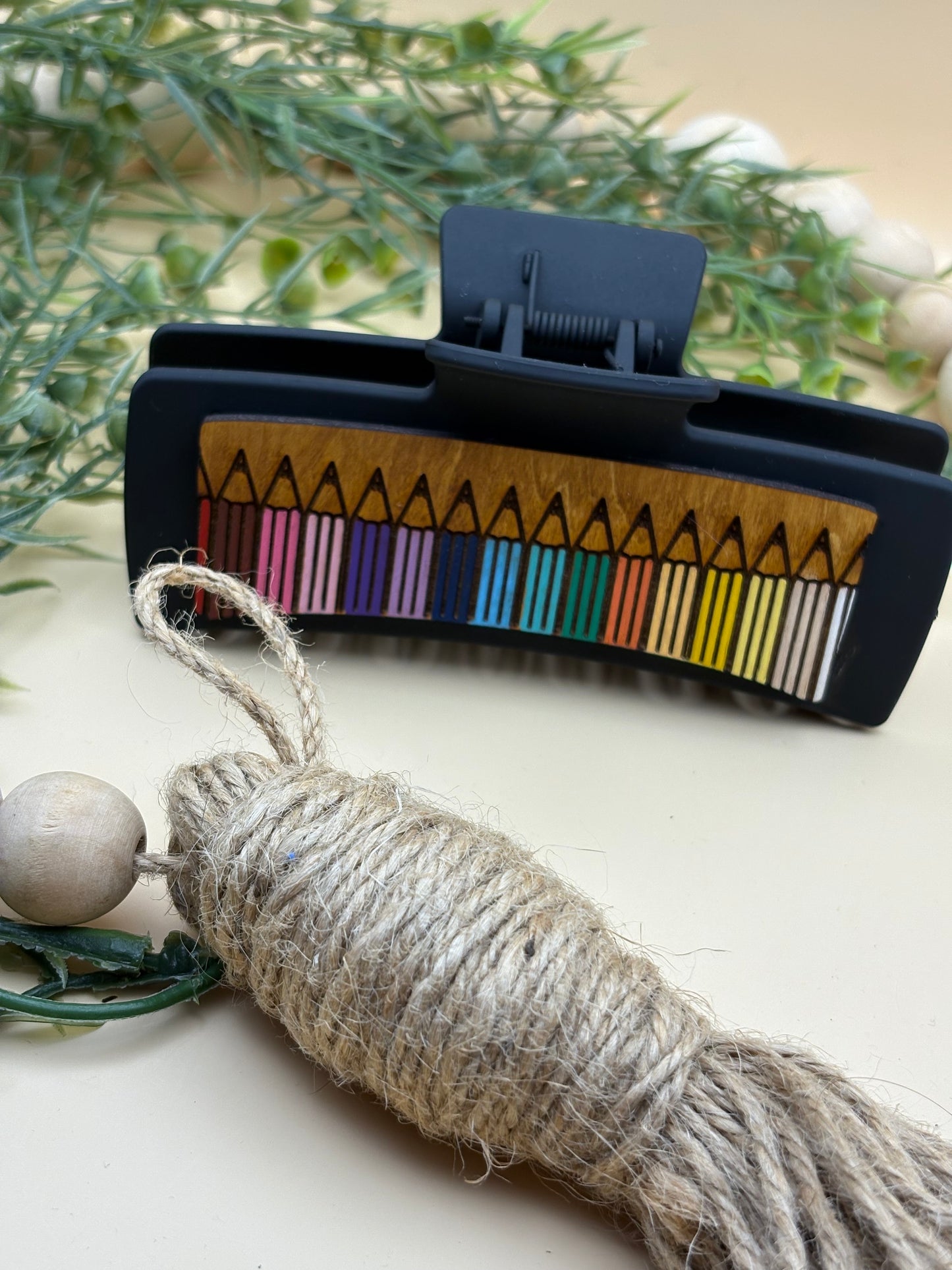Colored Pencil Jumbo Size Claw Clip