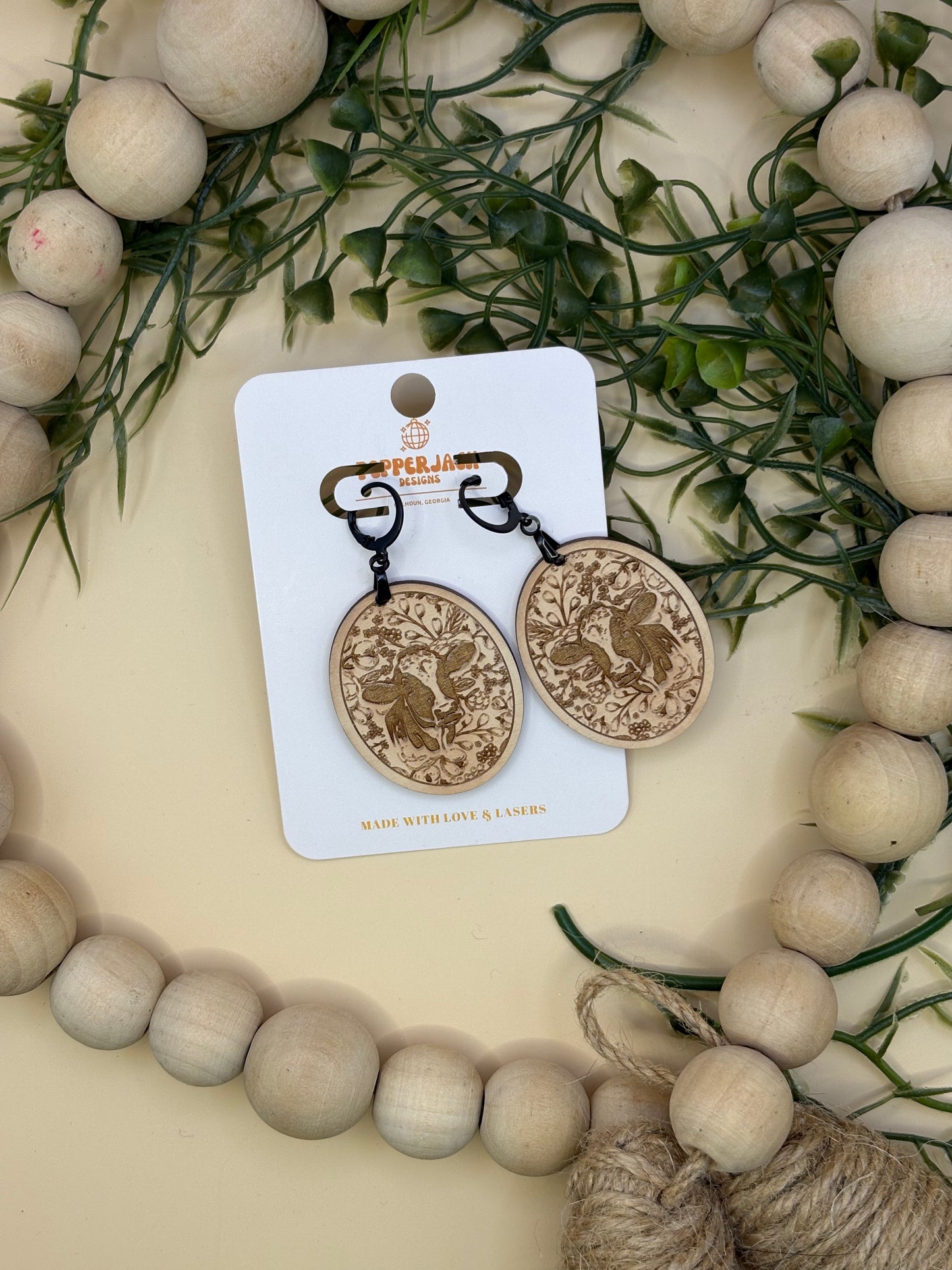 Cow Head Earrings