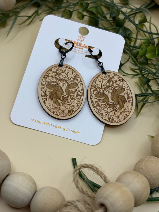 Cow Head Earrings