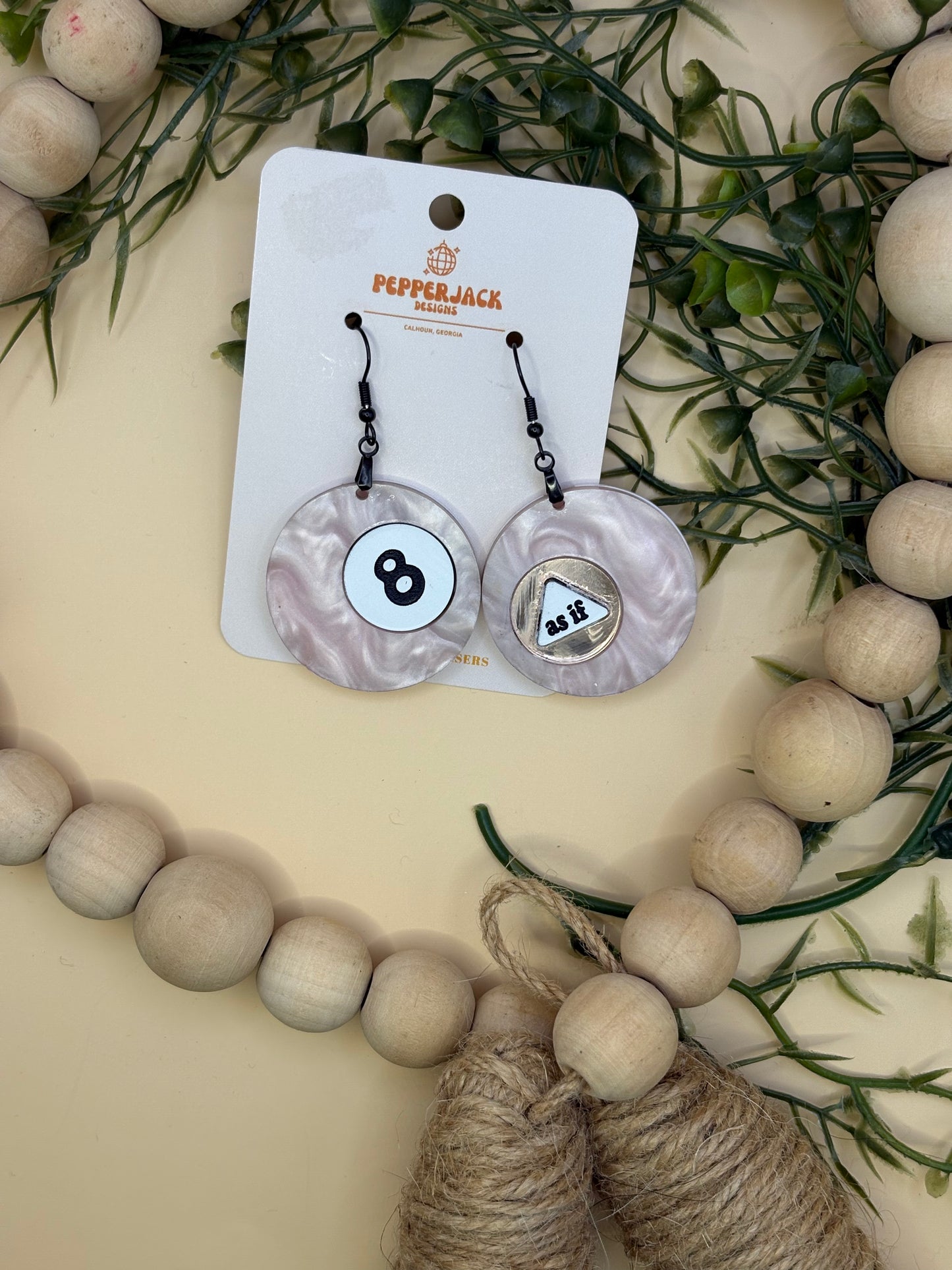 Magic 8 Ball Earrings
